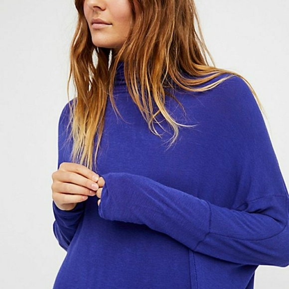 Free People Oversized Terry Turtleneck Tee - Picture 4 of 8